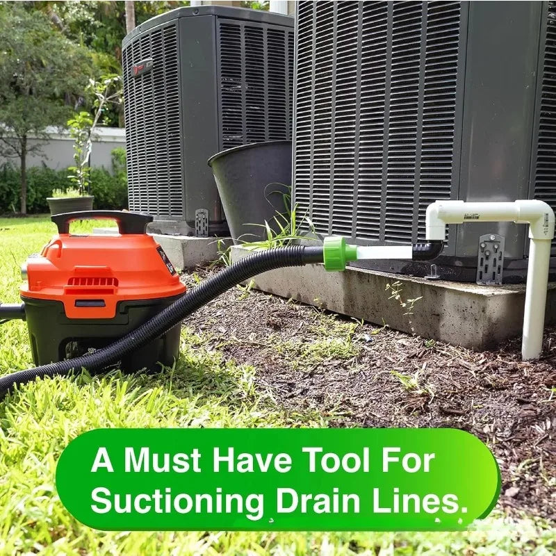 Communication Drain Line Cleaning Tool HVAC Duct Adapter, Cleans A/C Condensate Drain Line