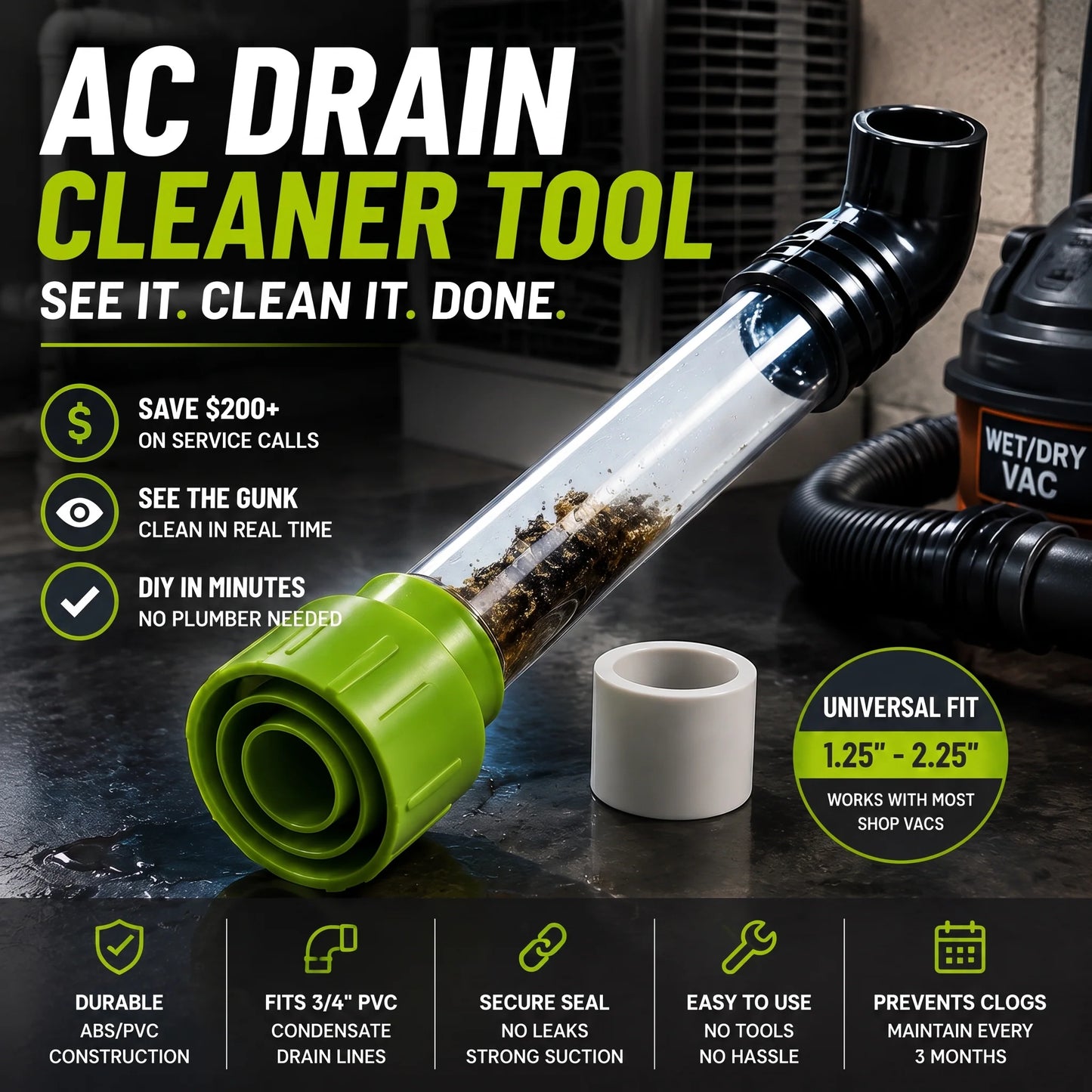 ClearLine™ AC Drain Line Cleaning Tool